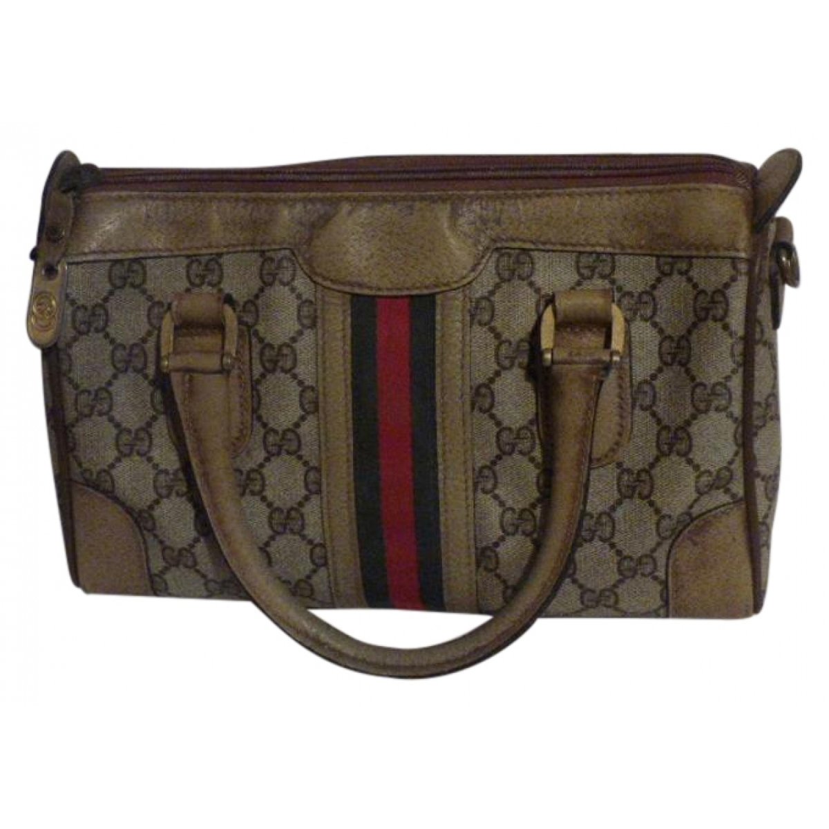 Ophidia Top Handle leather handbag