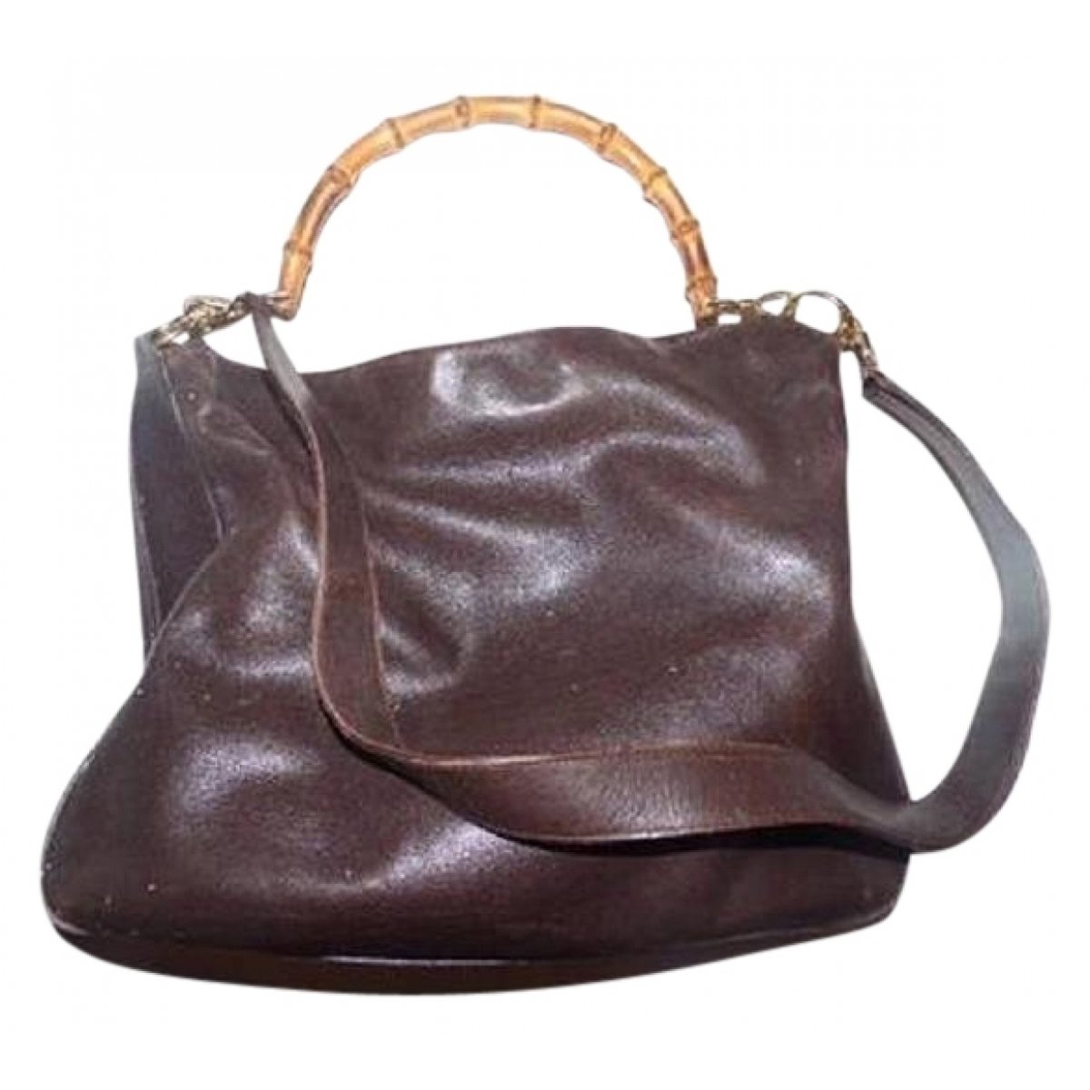 Bamboo Top Handle leather handbag