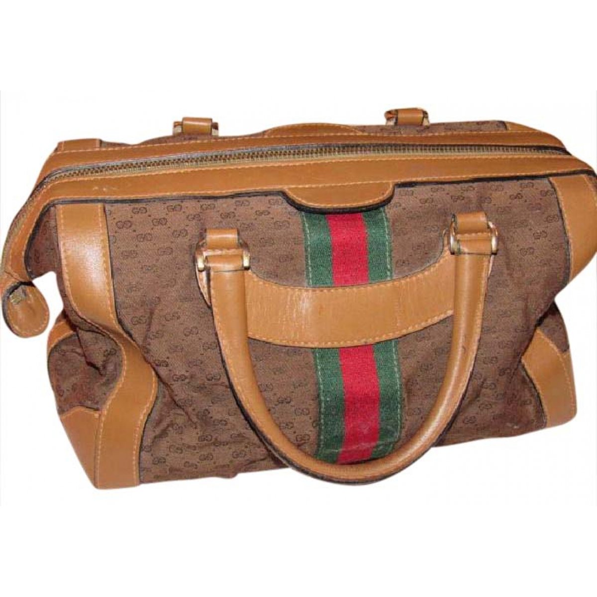 Ophidia Top Handle leather handbag