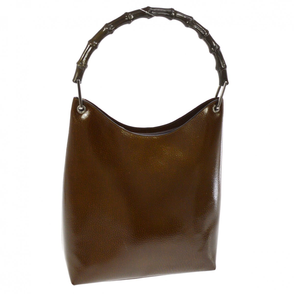 Bamboo Top Handle leather handbag