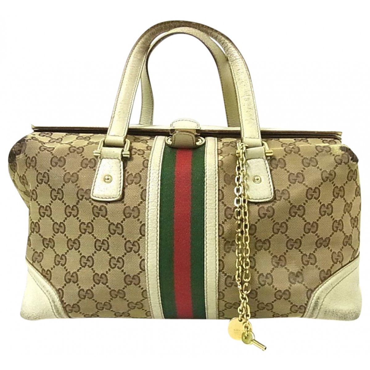 Ophidia Top Handle leather handbag