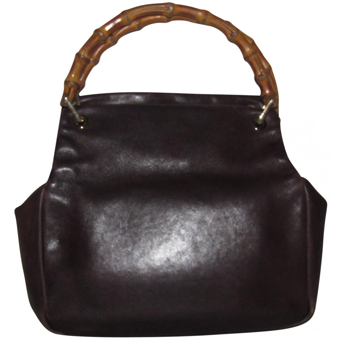 Bamboo Top Handle leather handbag