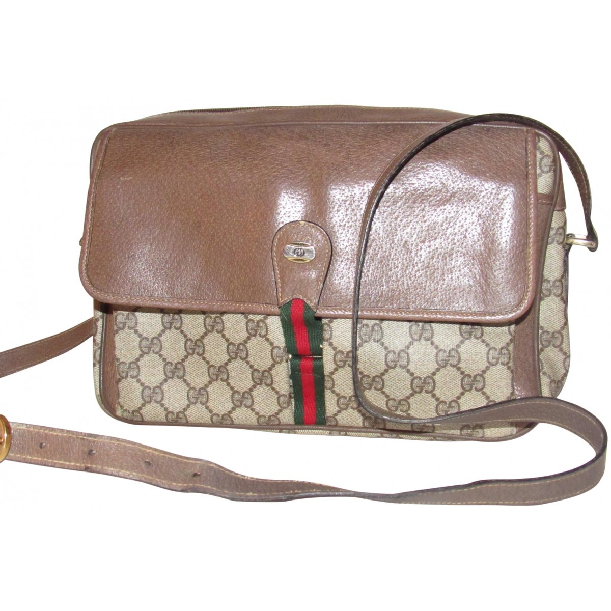 Ophidia patent leather crossbody bag