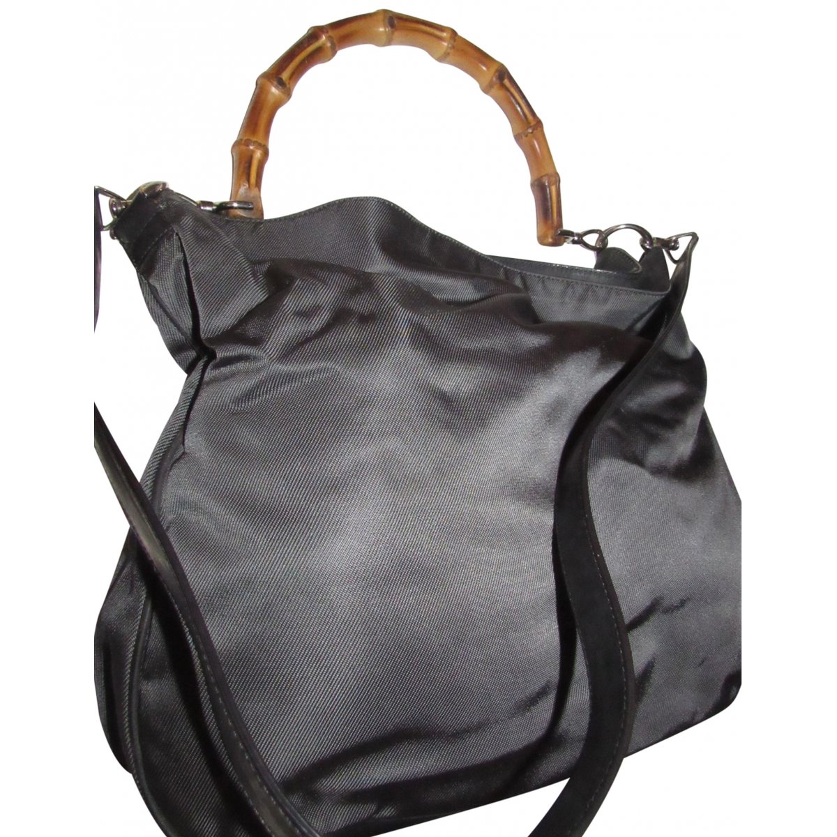 Bamboo Top Handle patent leather handbag