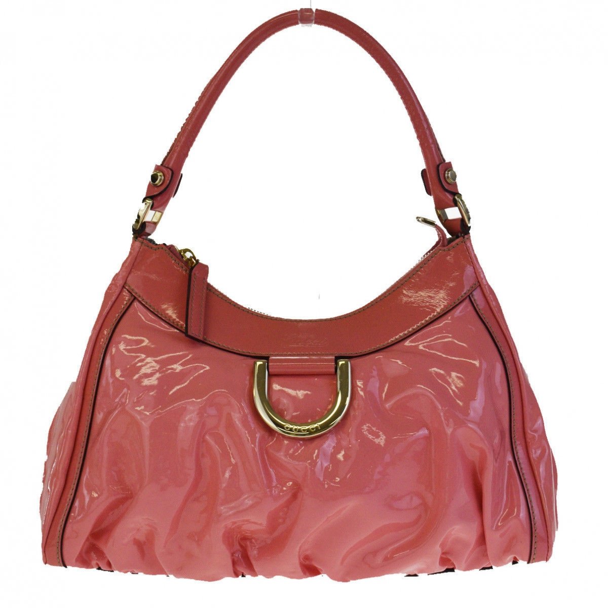 D-Ring patent leather handbag