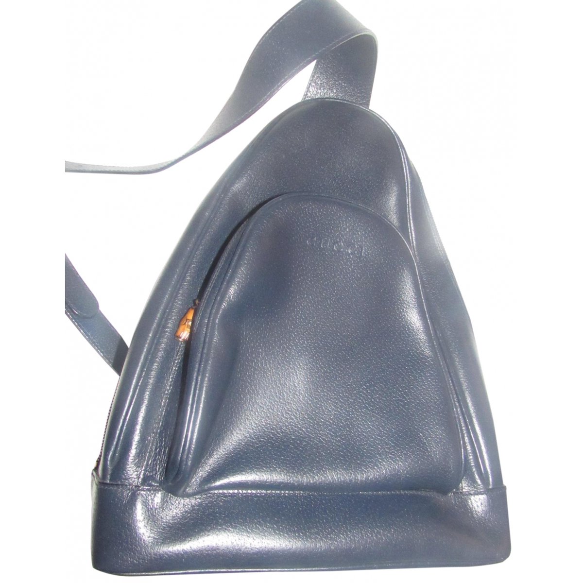 Bamboo Tassel Oval leather backpack