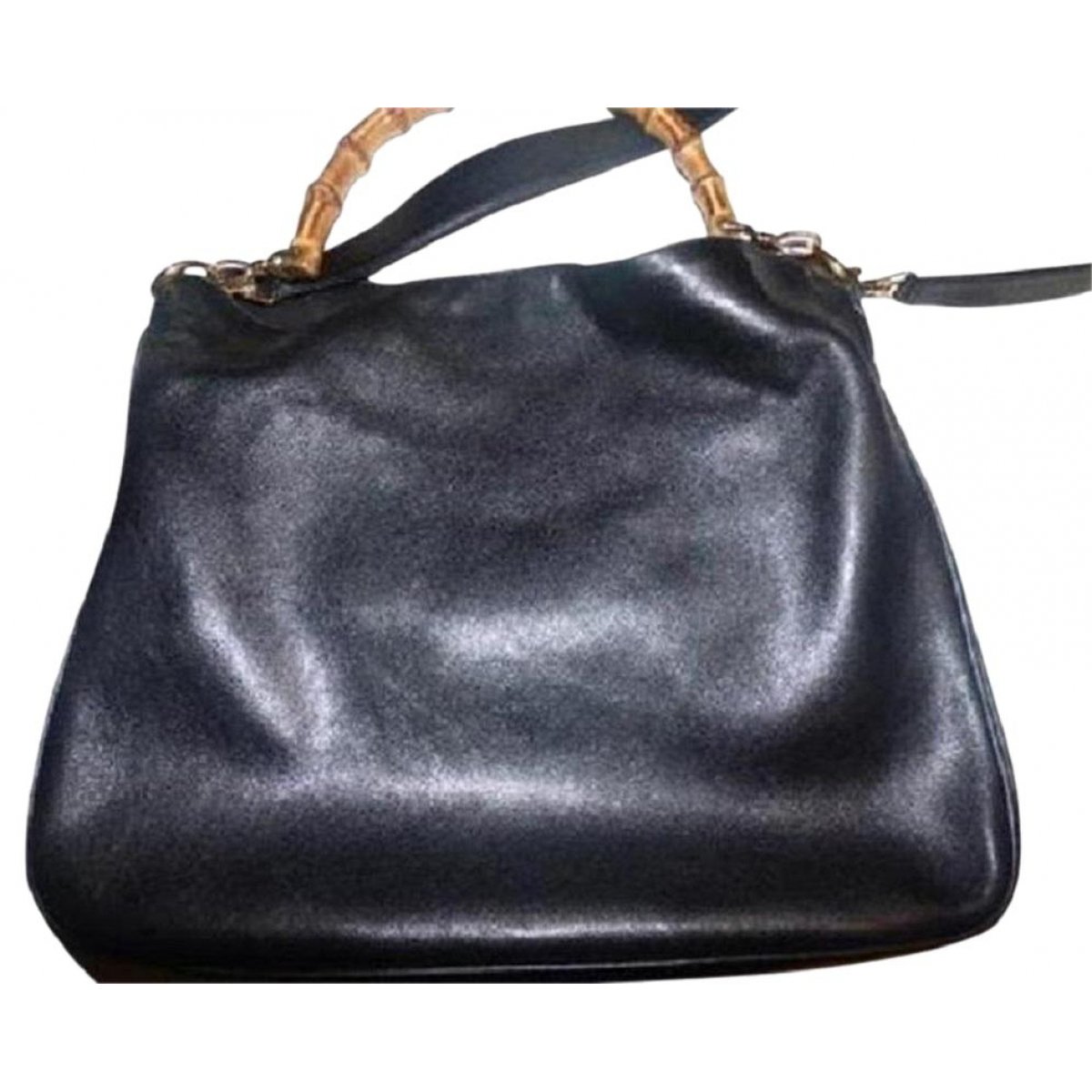 Bamboo Top Handle leather handbag