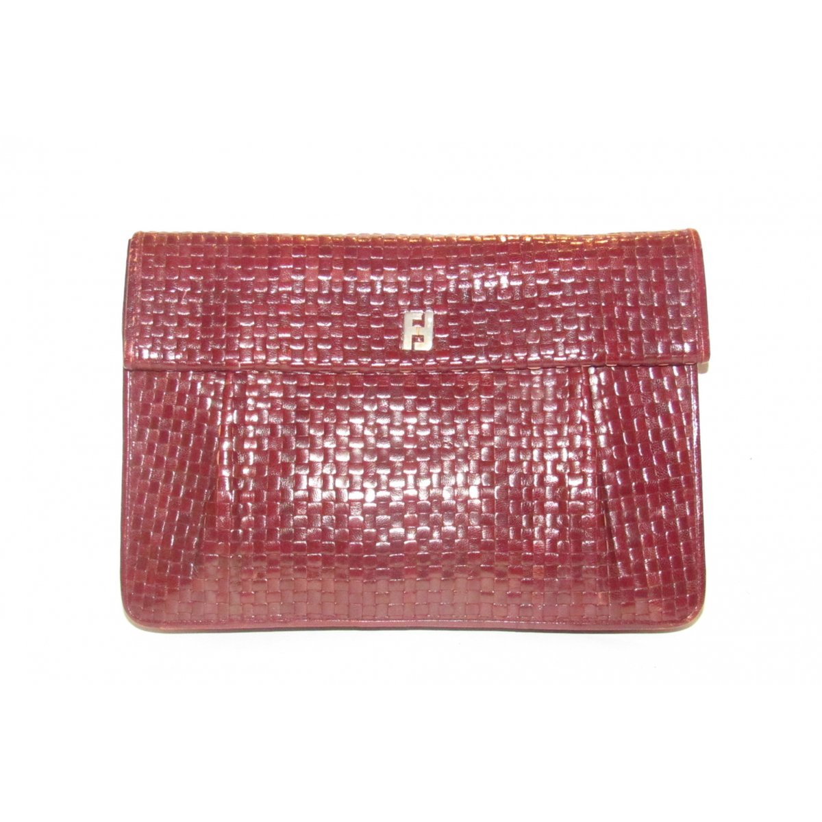 Pocket leather clutch bag