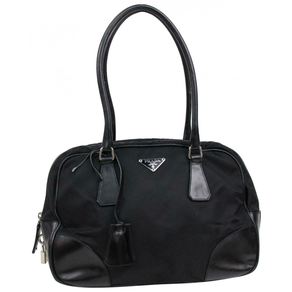 Bowling leather handbag