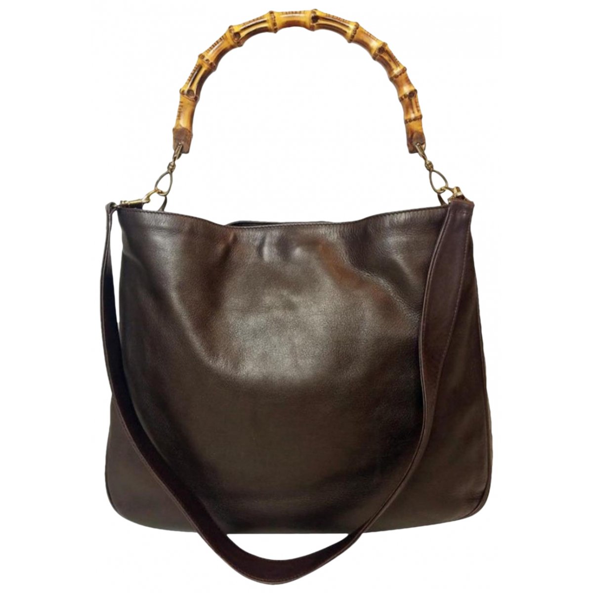 Bamboo Top Handle leather handbag