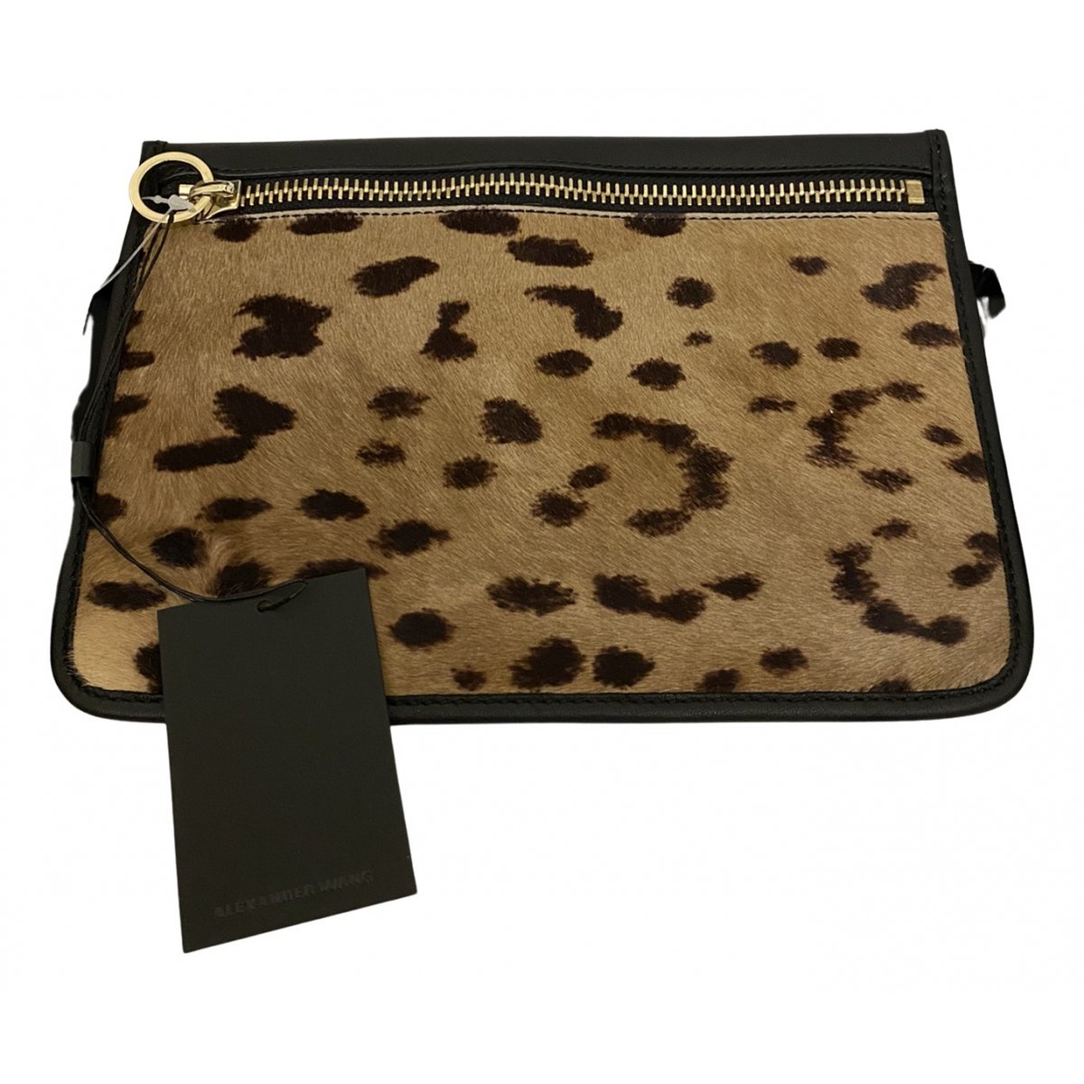 Leather clutch bag