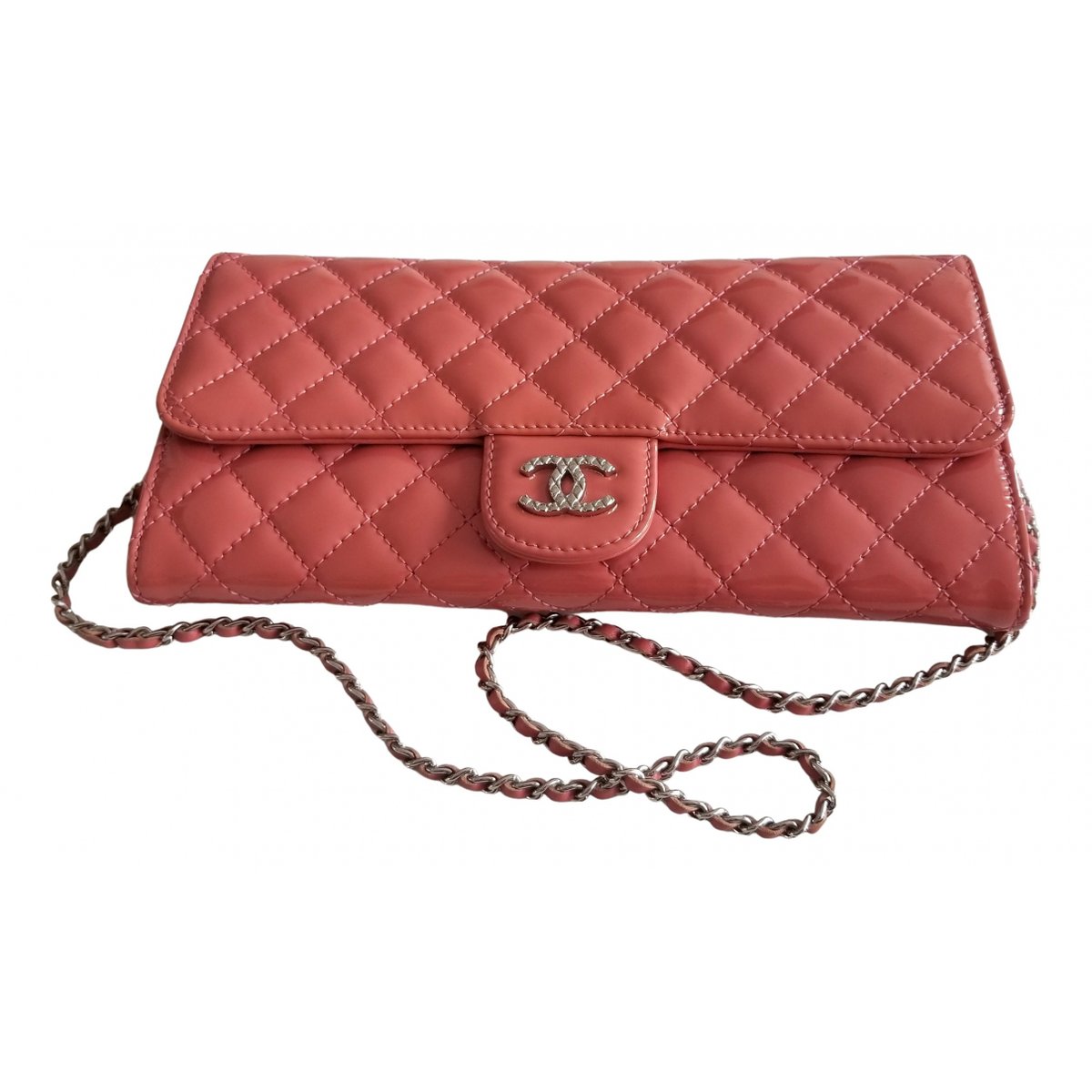 Wallet On Chain patent leather handbag