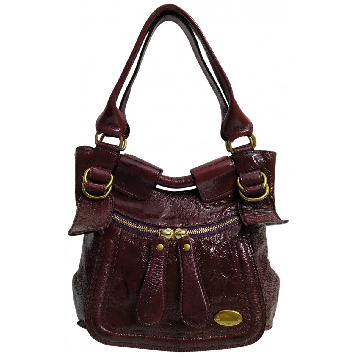 Bay patent leather handbag