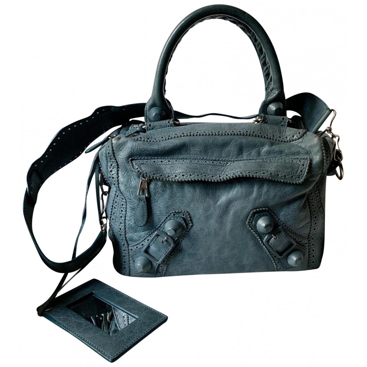 Blackout leather handbag