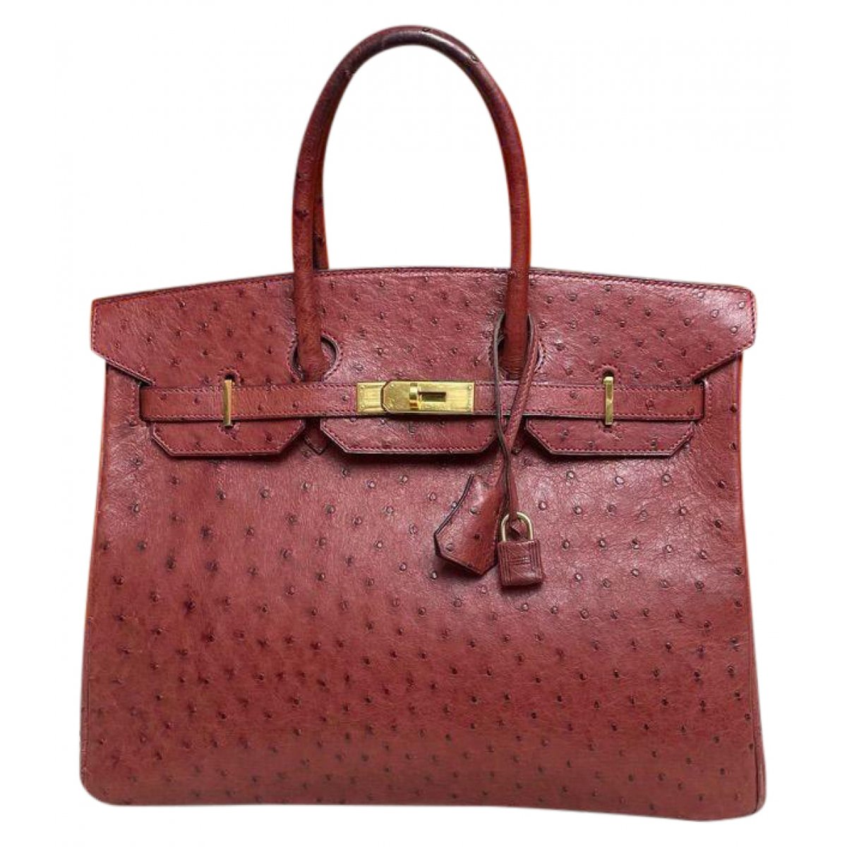 Birkin 35 ostrich handbag