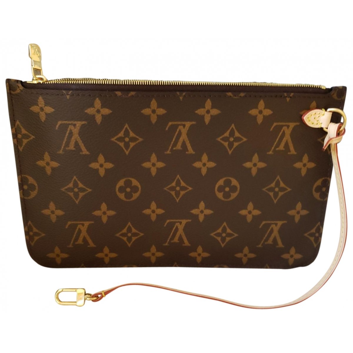 Double zip leather clutch bag