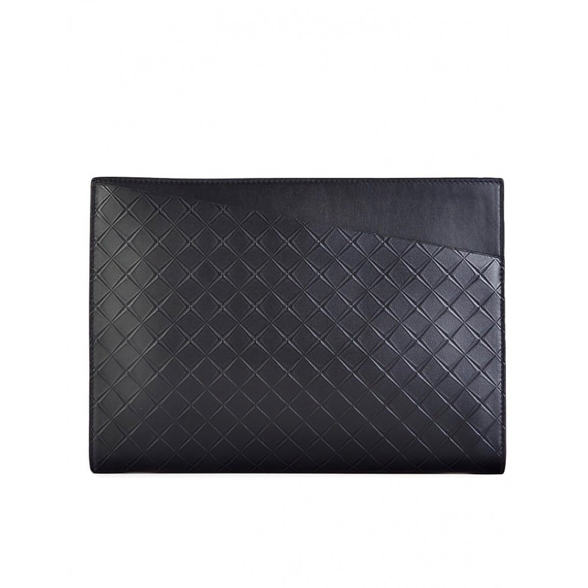 Snap leather clutch bag
