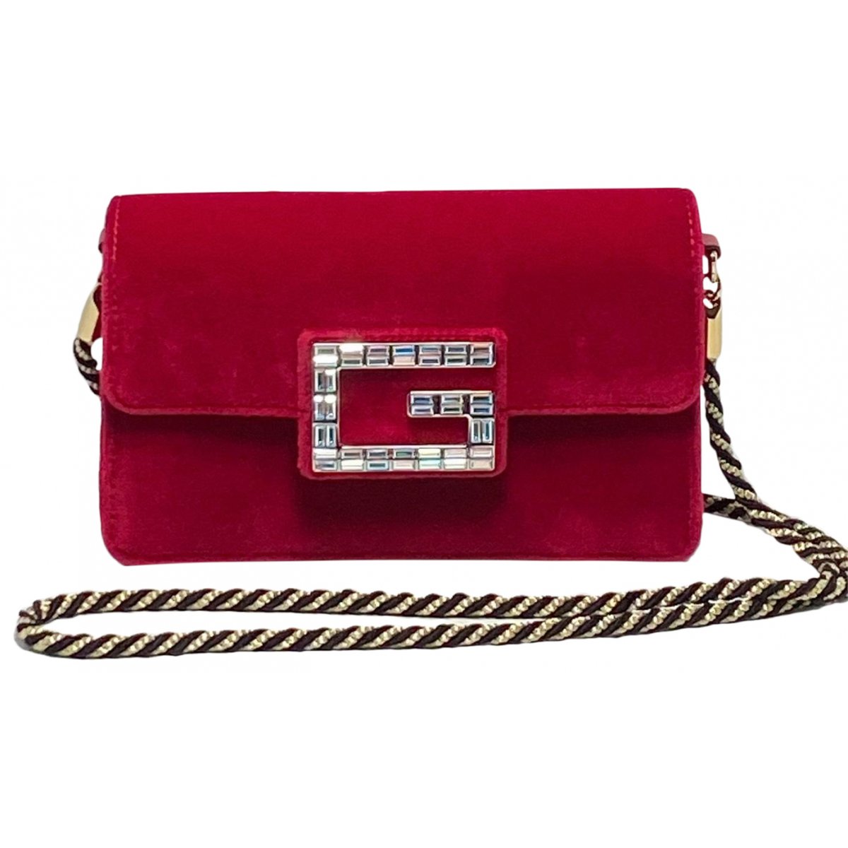 Padlock velvet handbag