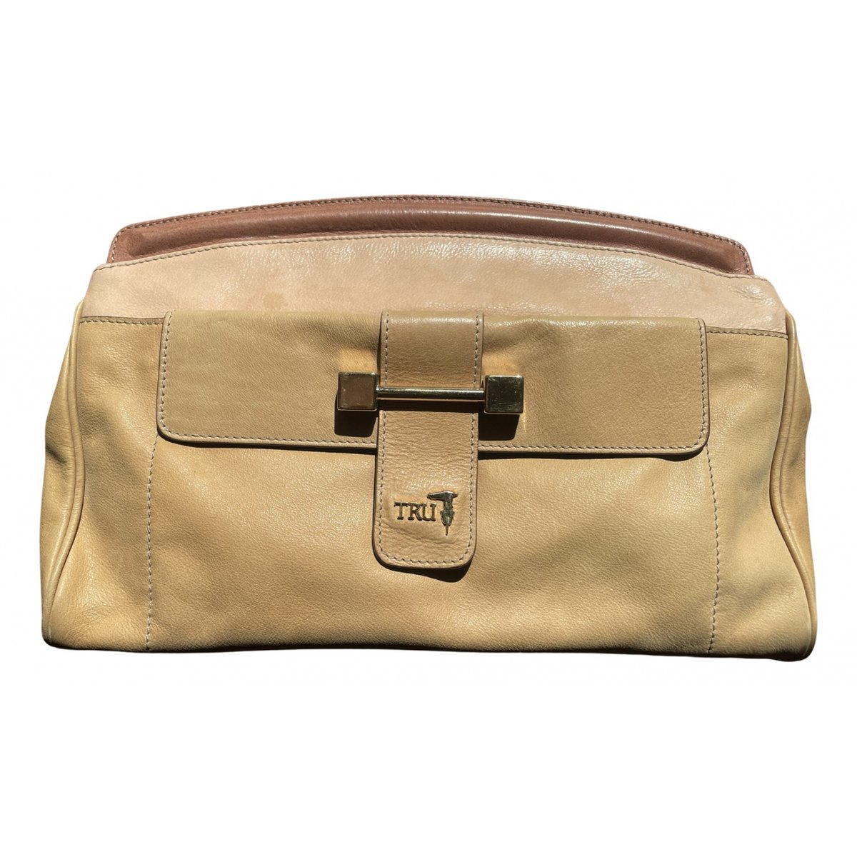 Leather clutch bag