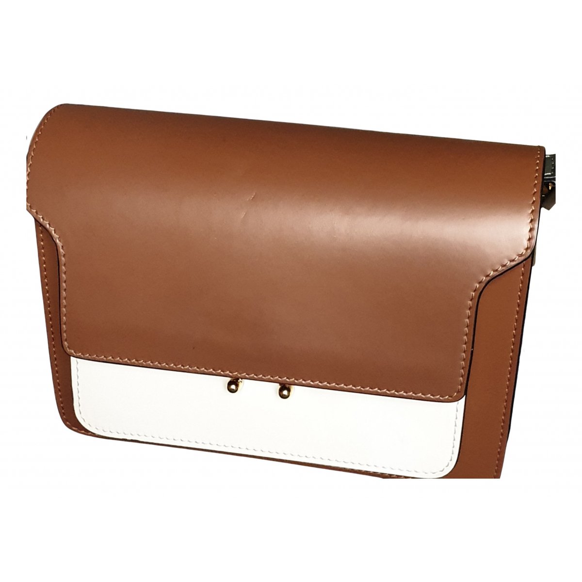 Trunk leather crossbody bag