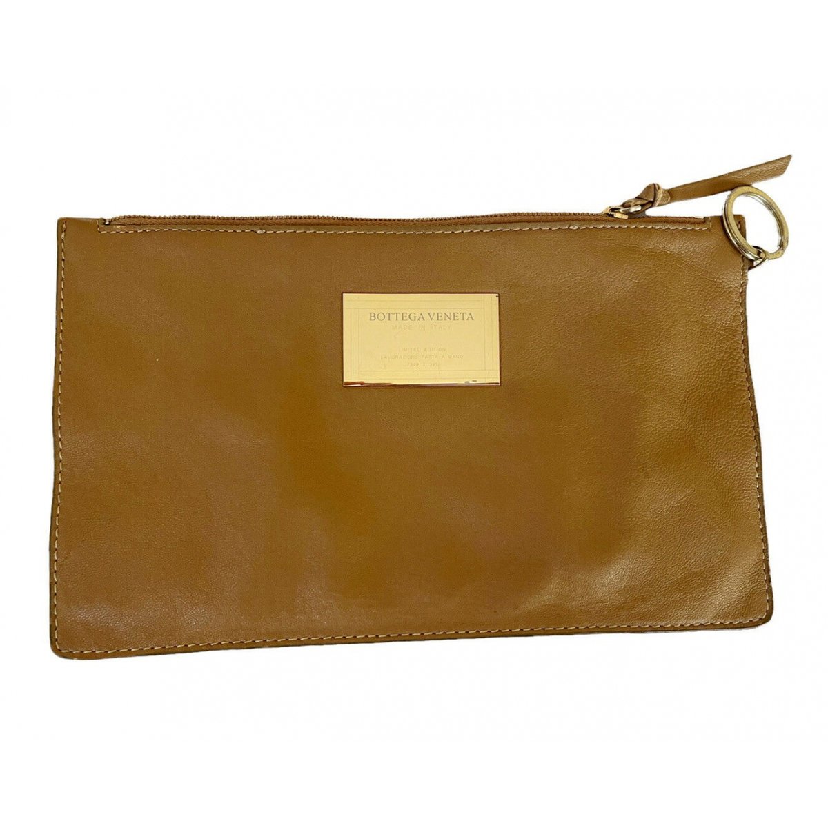 Point leather clutch bag