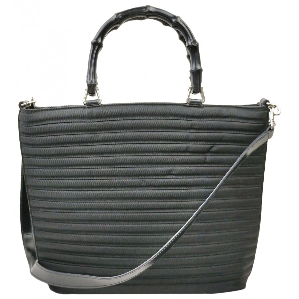 Bamboo Top Handle leather handbag