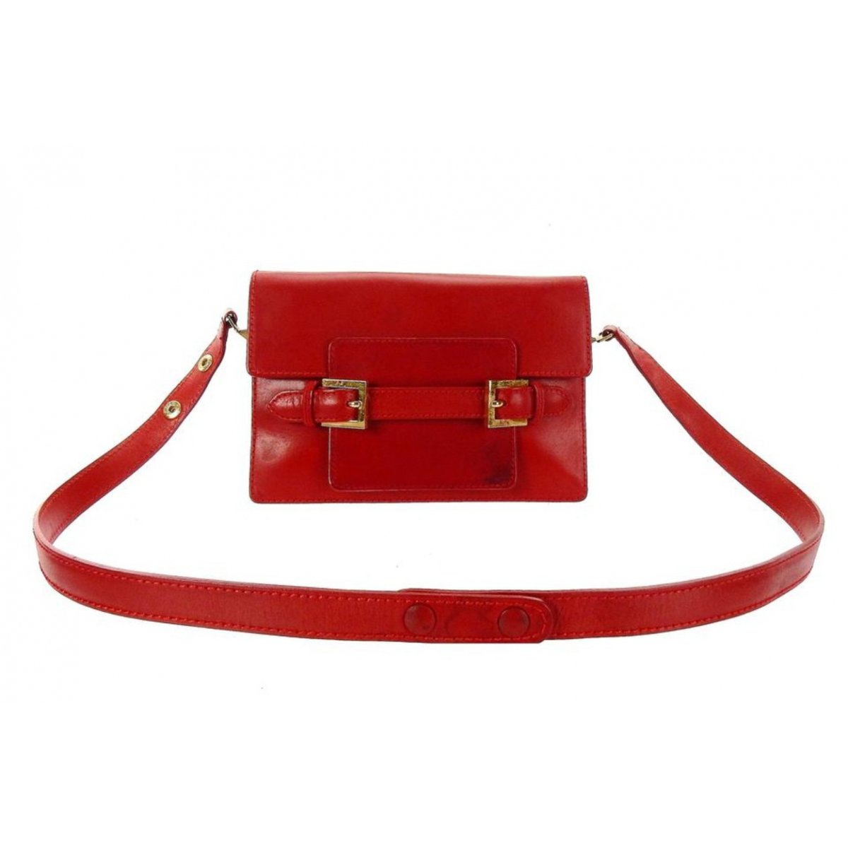 Baguette Chain leather handbag