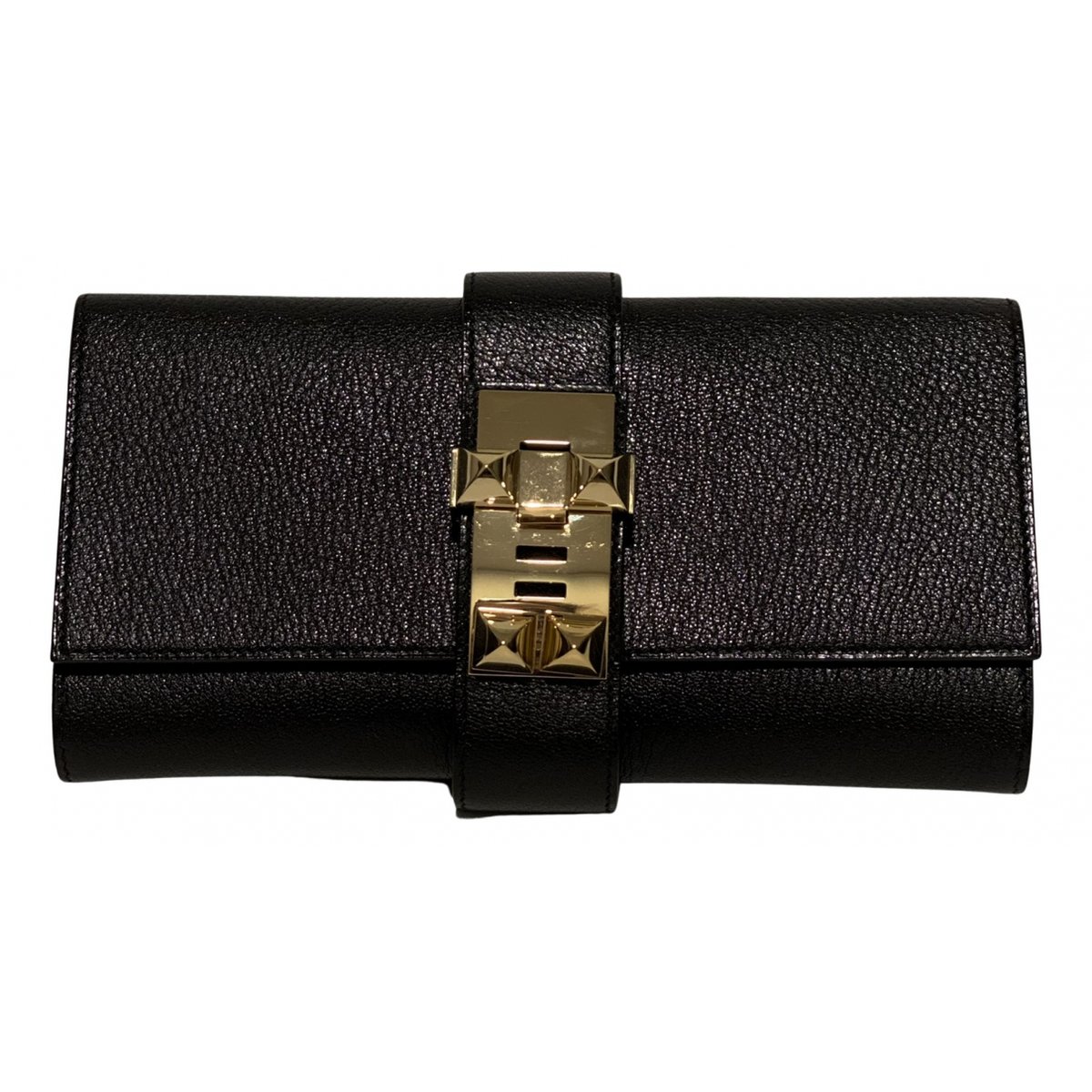 Médor leather clutch bag