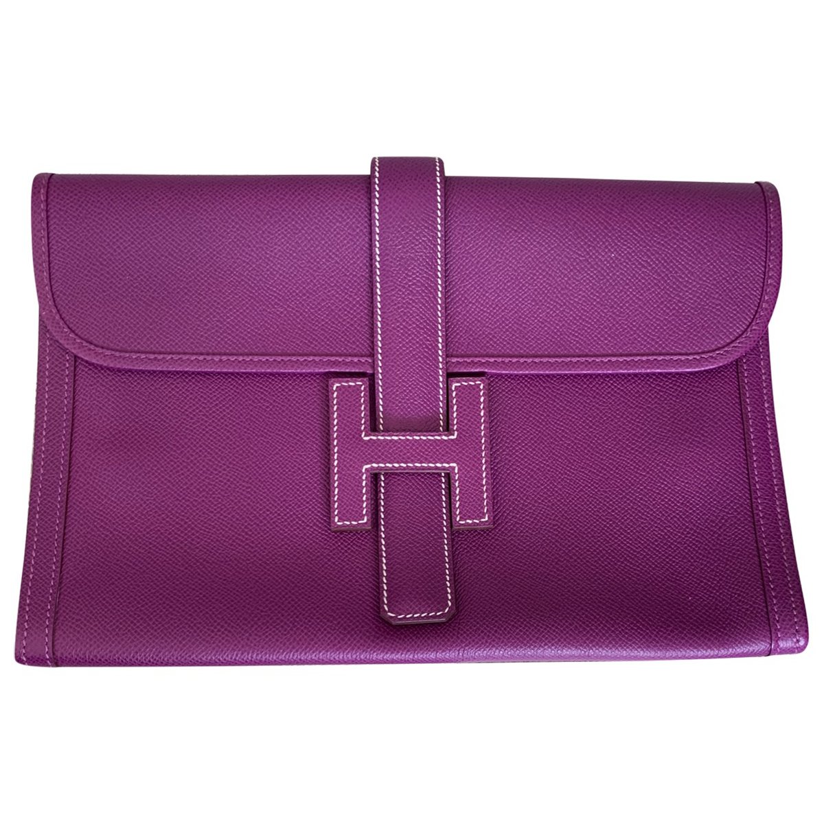 Jige leather clutch bag