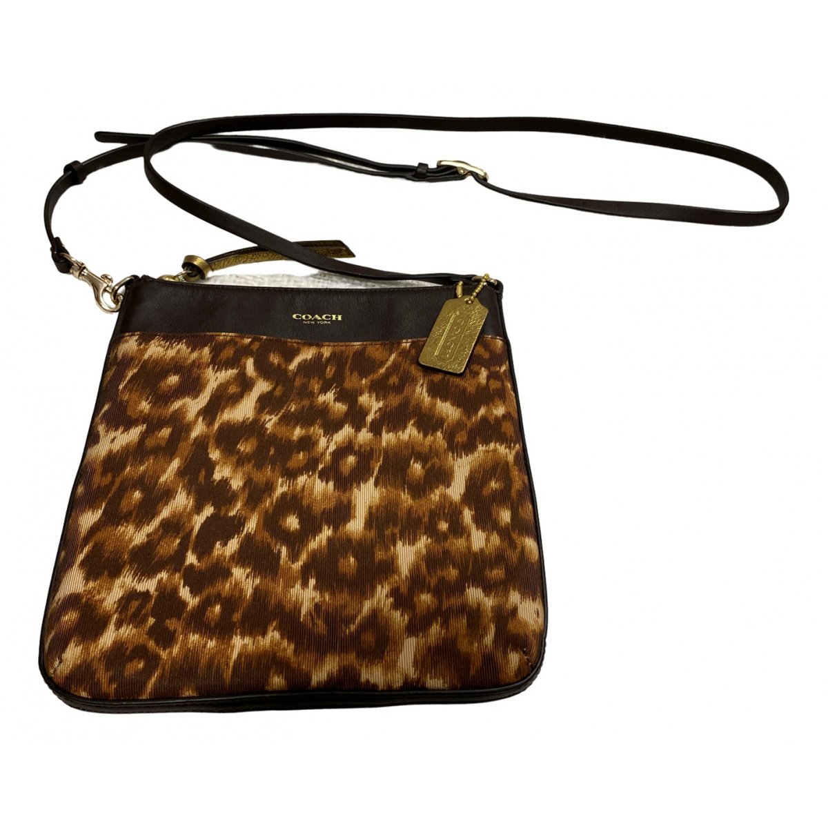 Canvas Courier Crossbody leather crossbody bag
