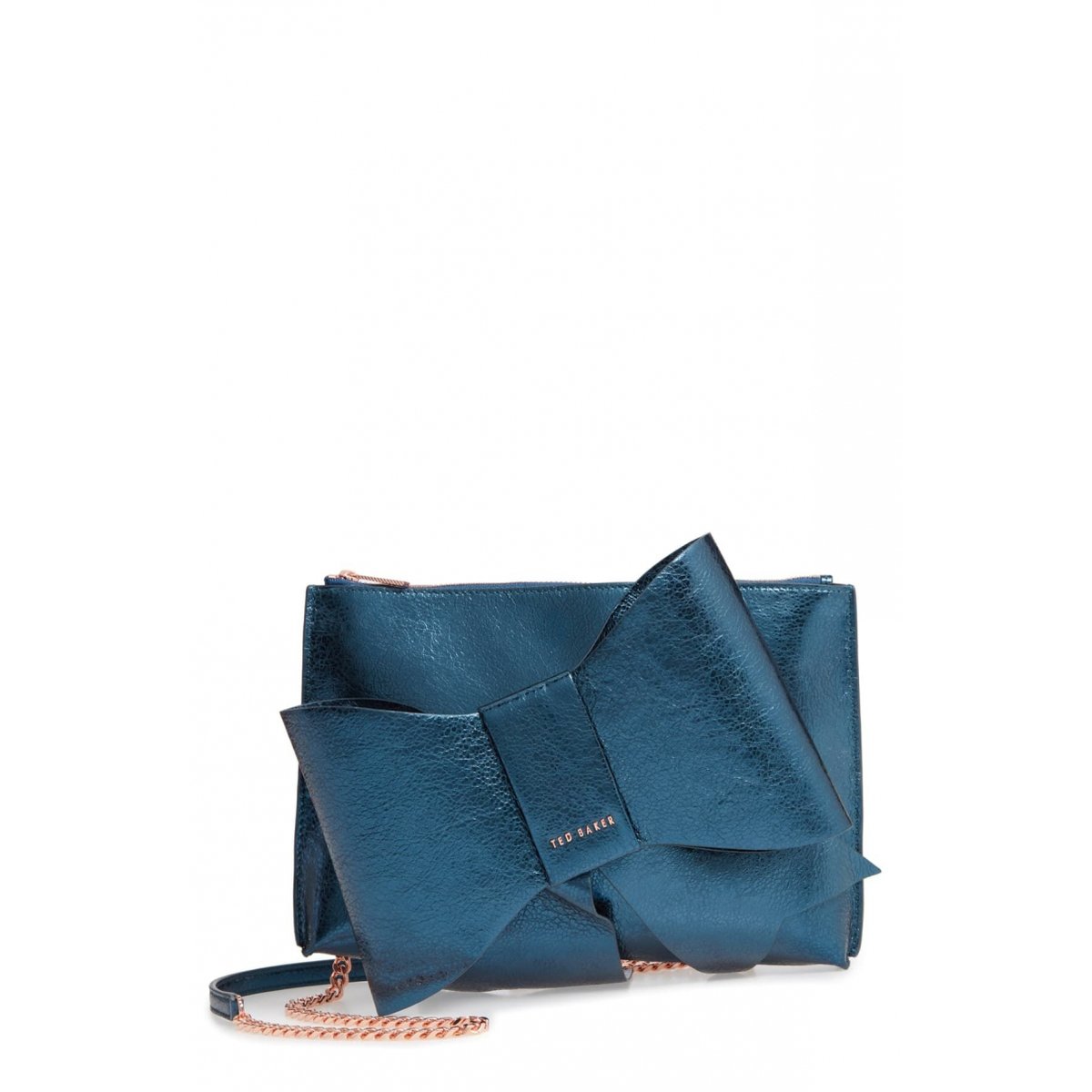 Leather clutch bag