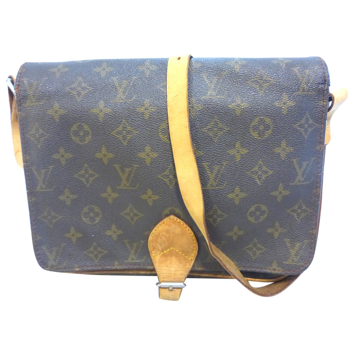 Cartouchière leather crossbody bag