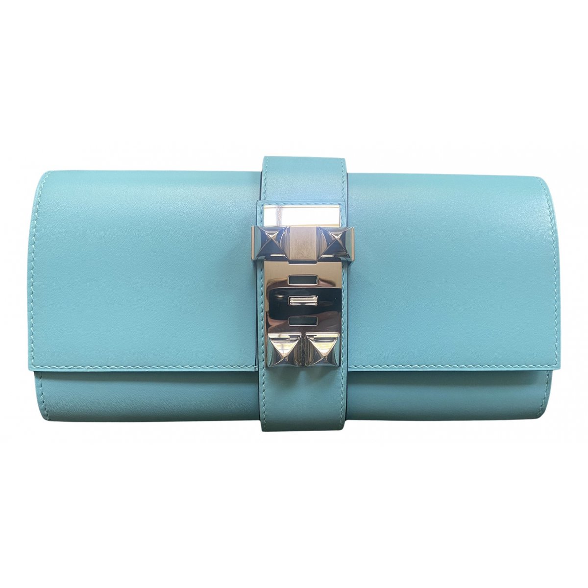 Médor leather clutch bag