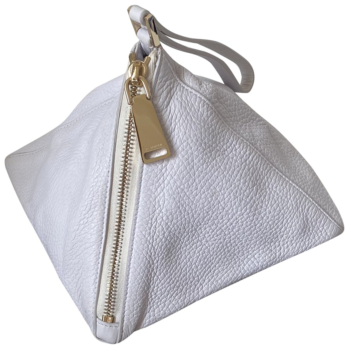 Leather clutch bag