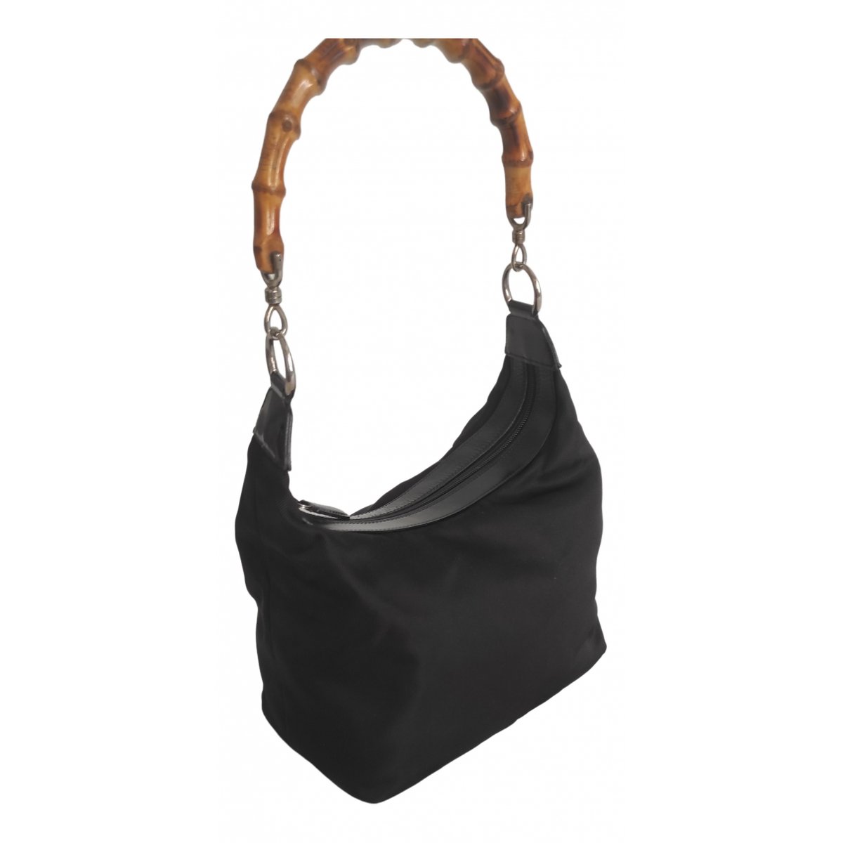 Bamboo Zip Top Handle cloth handbag