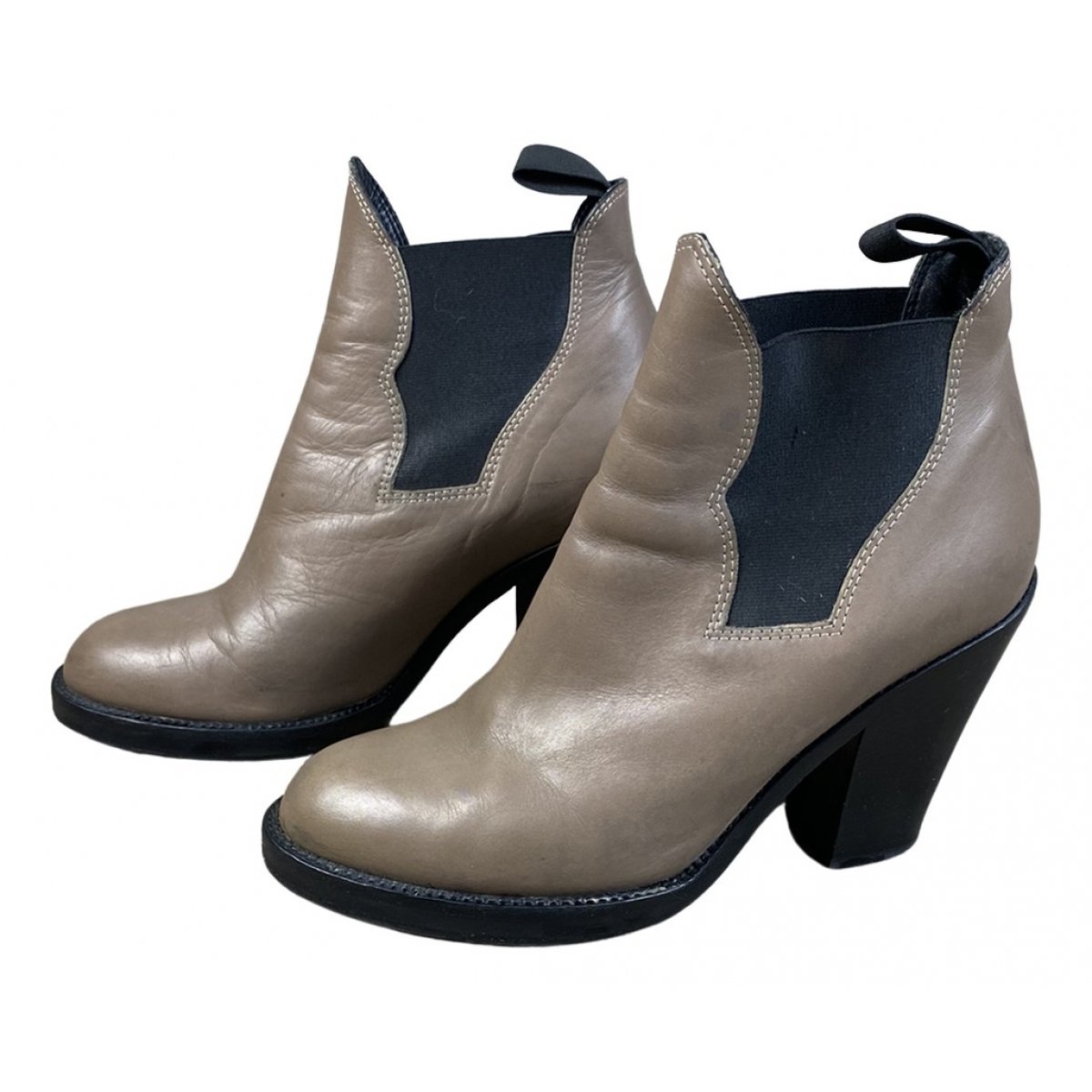 Star leather biker boots