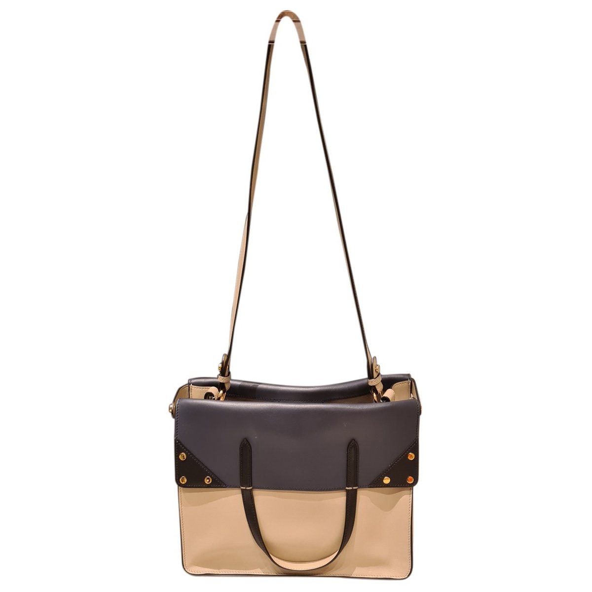 Flip leather handbag