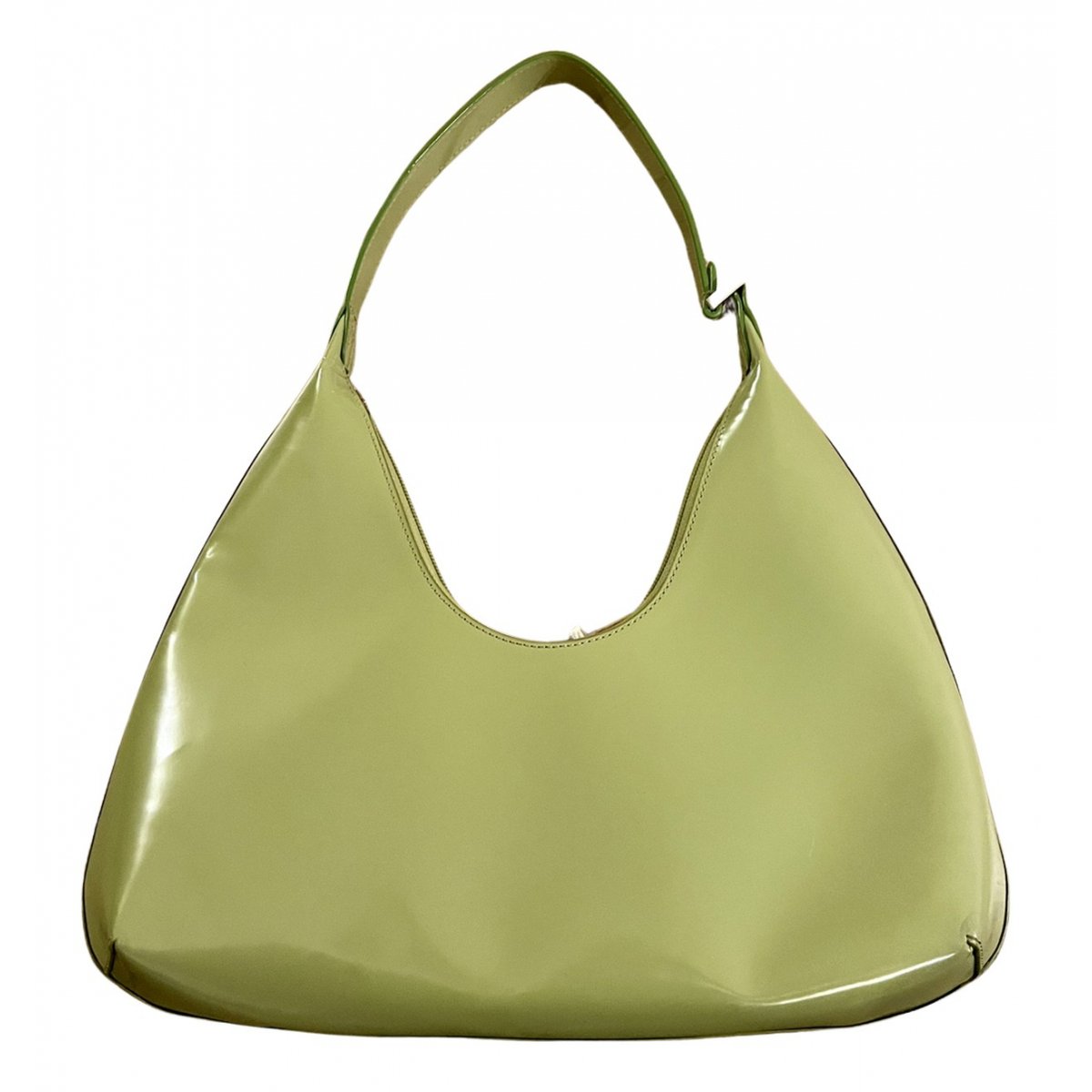 Amber patent leather handbag