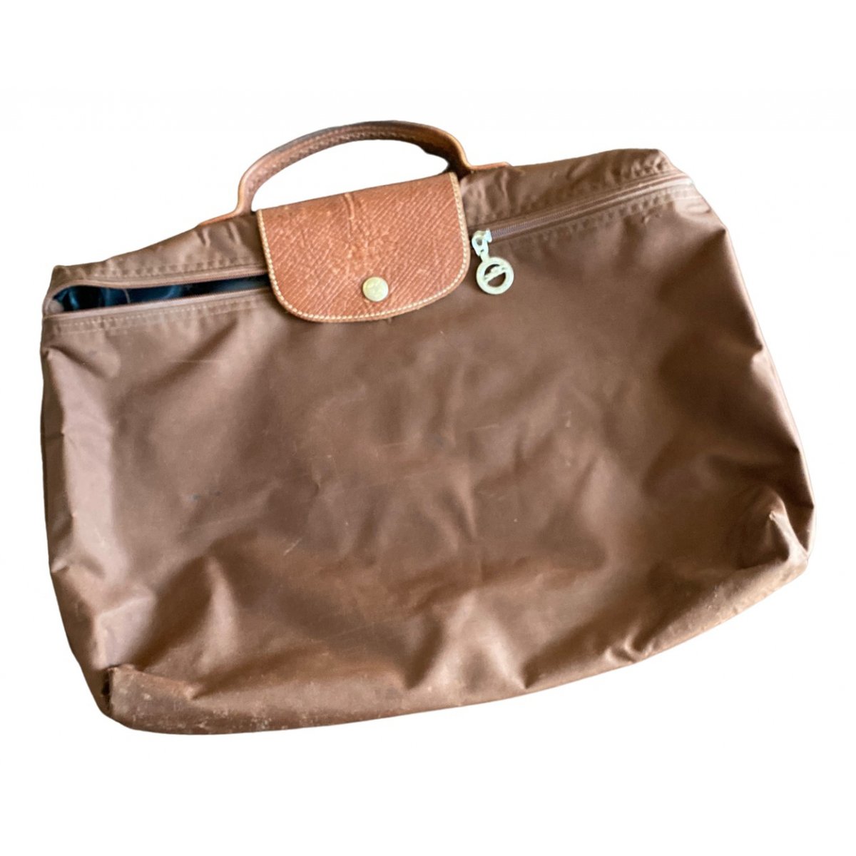 Pliage leather clutch bag