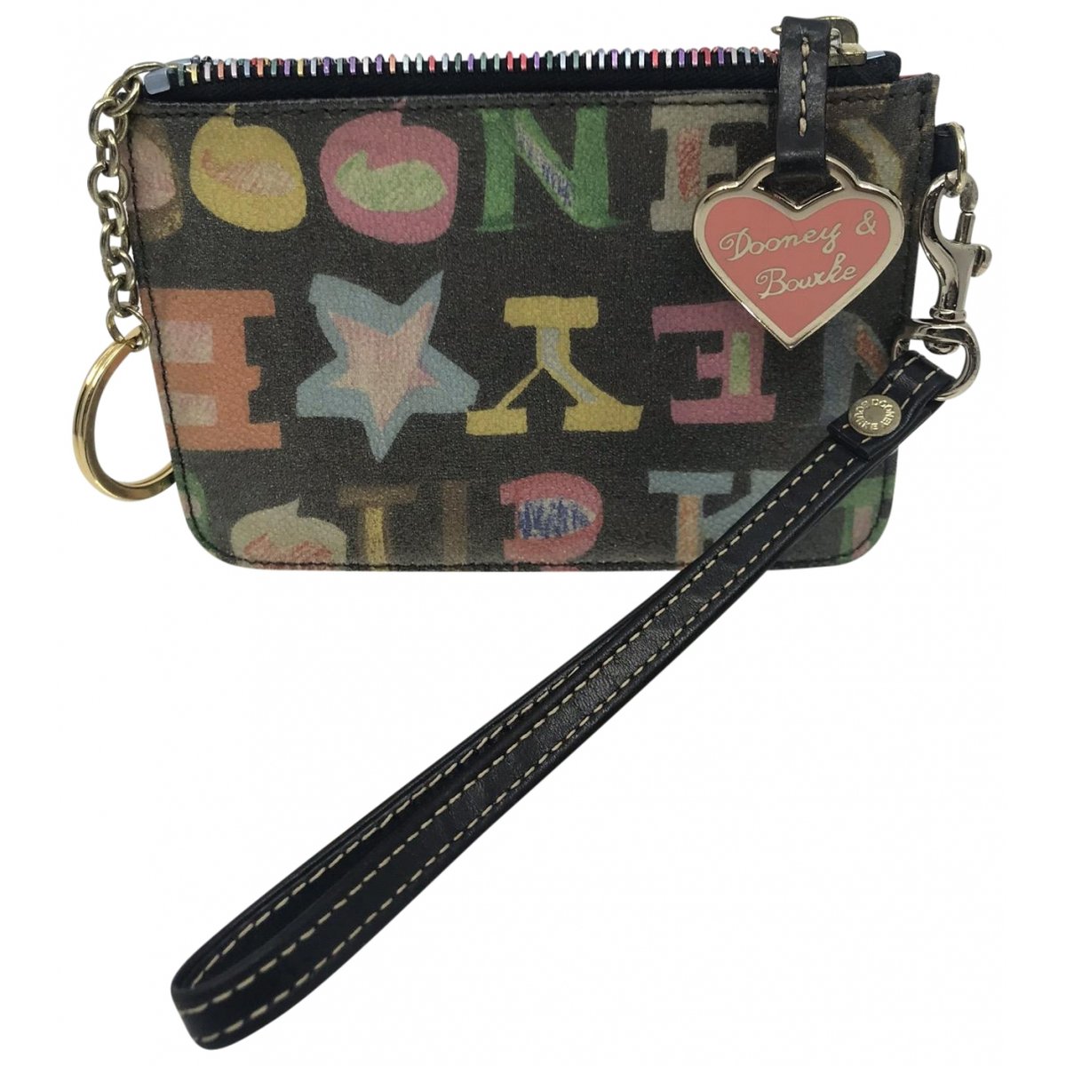 Leather clutch bag
