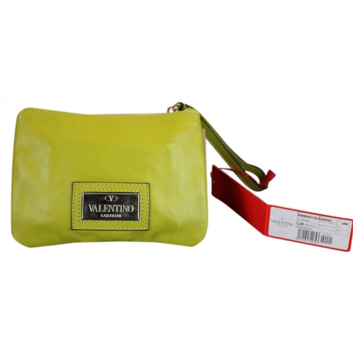 Bow Cut leather clutch bag