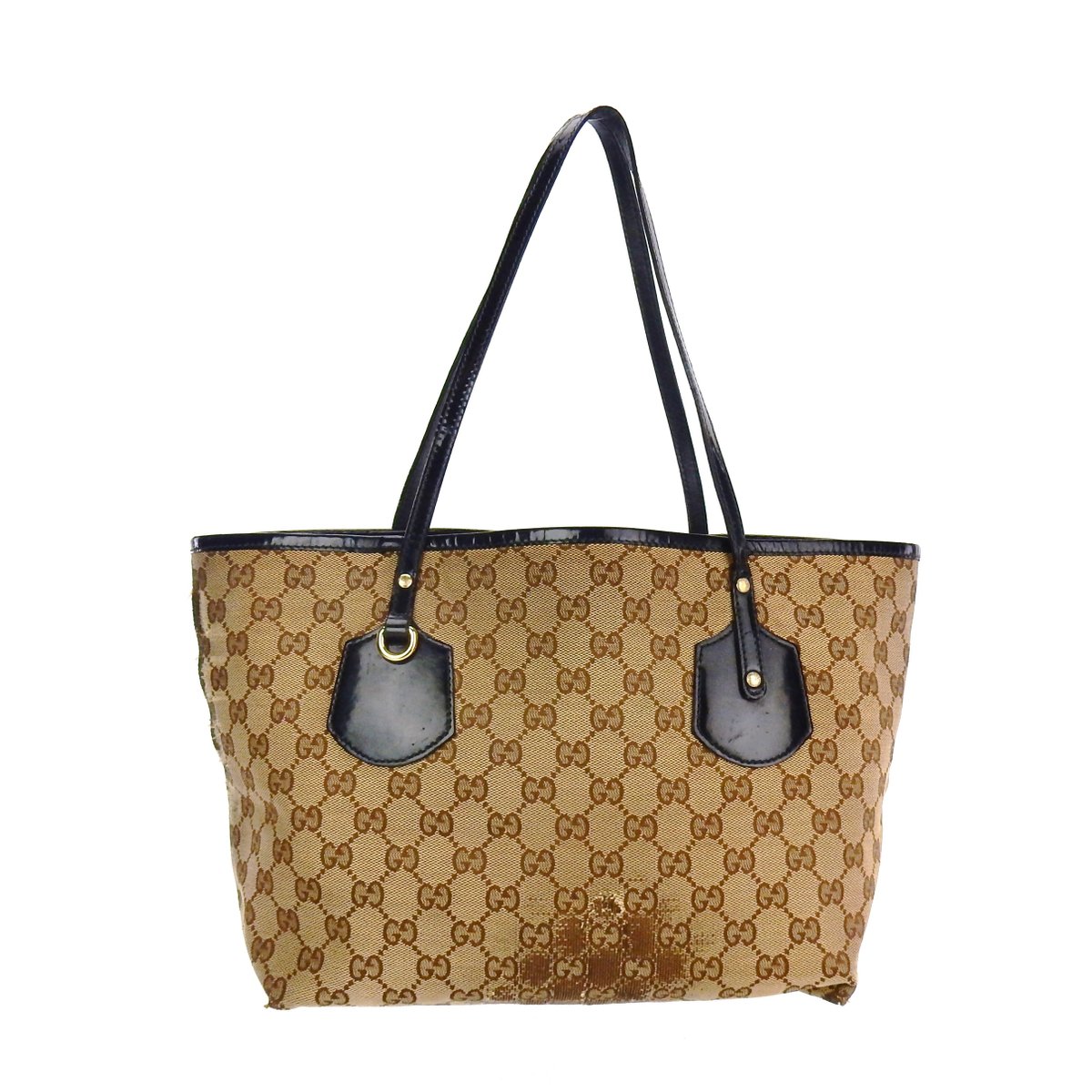 Eclipse patent leather handbag