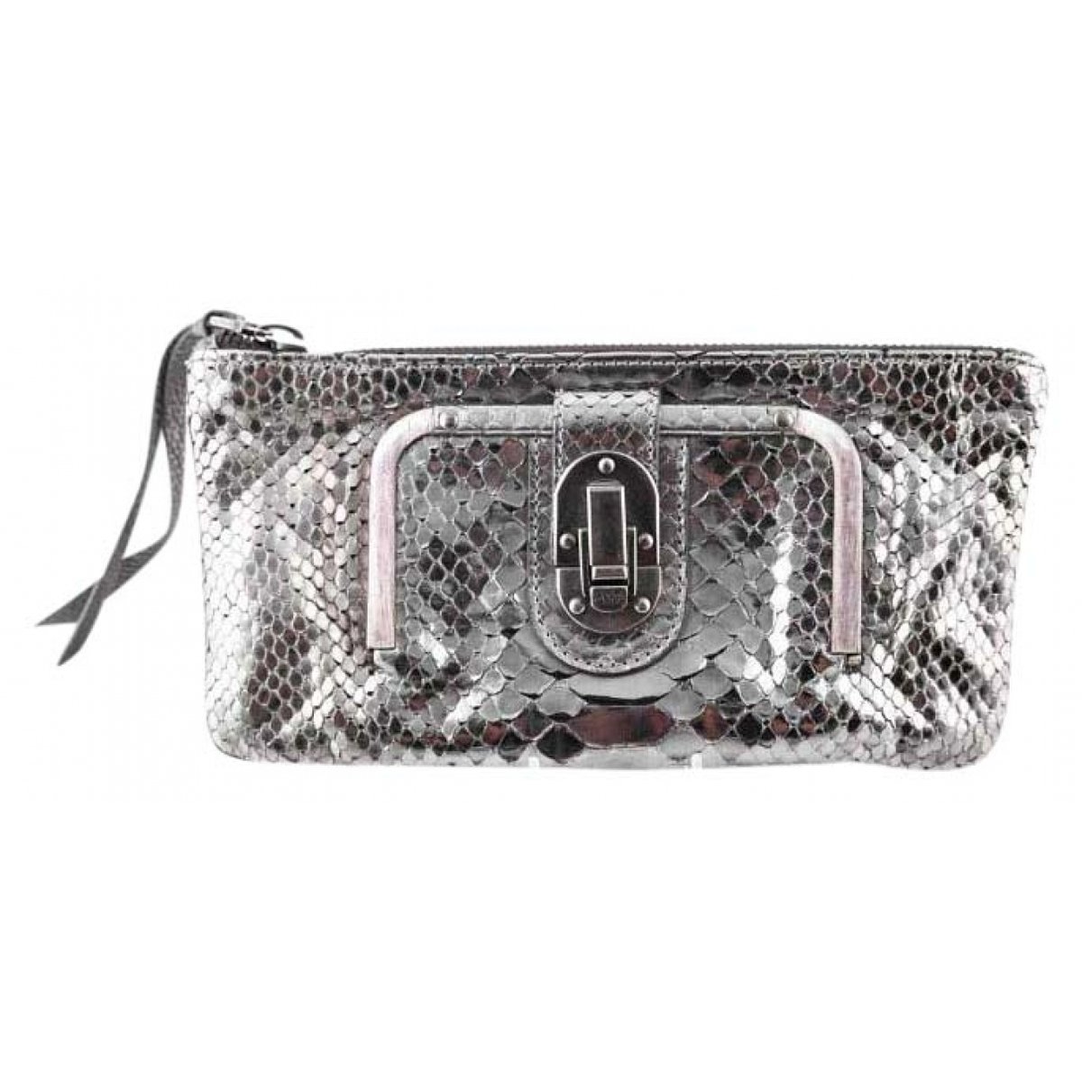Edith python clutch bag