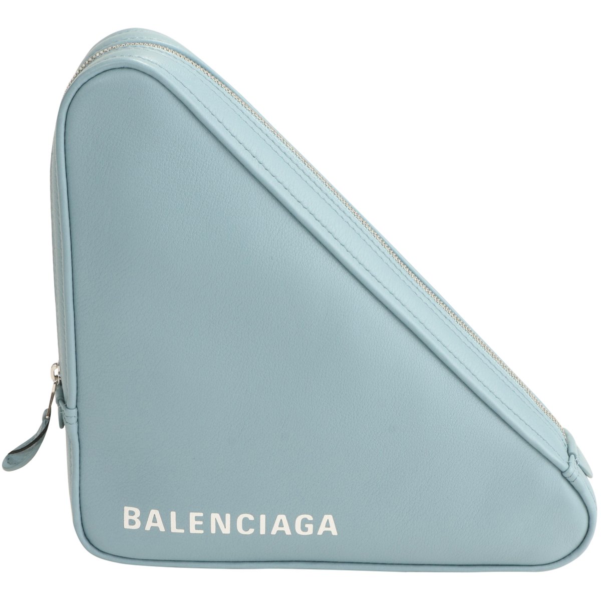 Triangle leather clutch bag