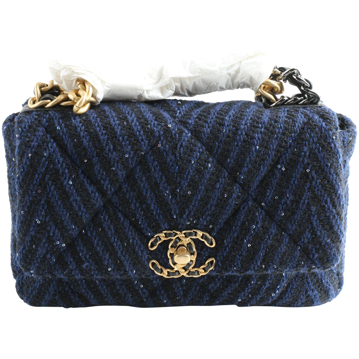 Wallet On Chain Chanel 19 tweed handbag