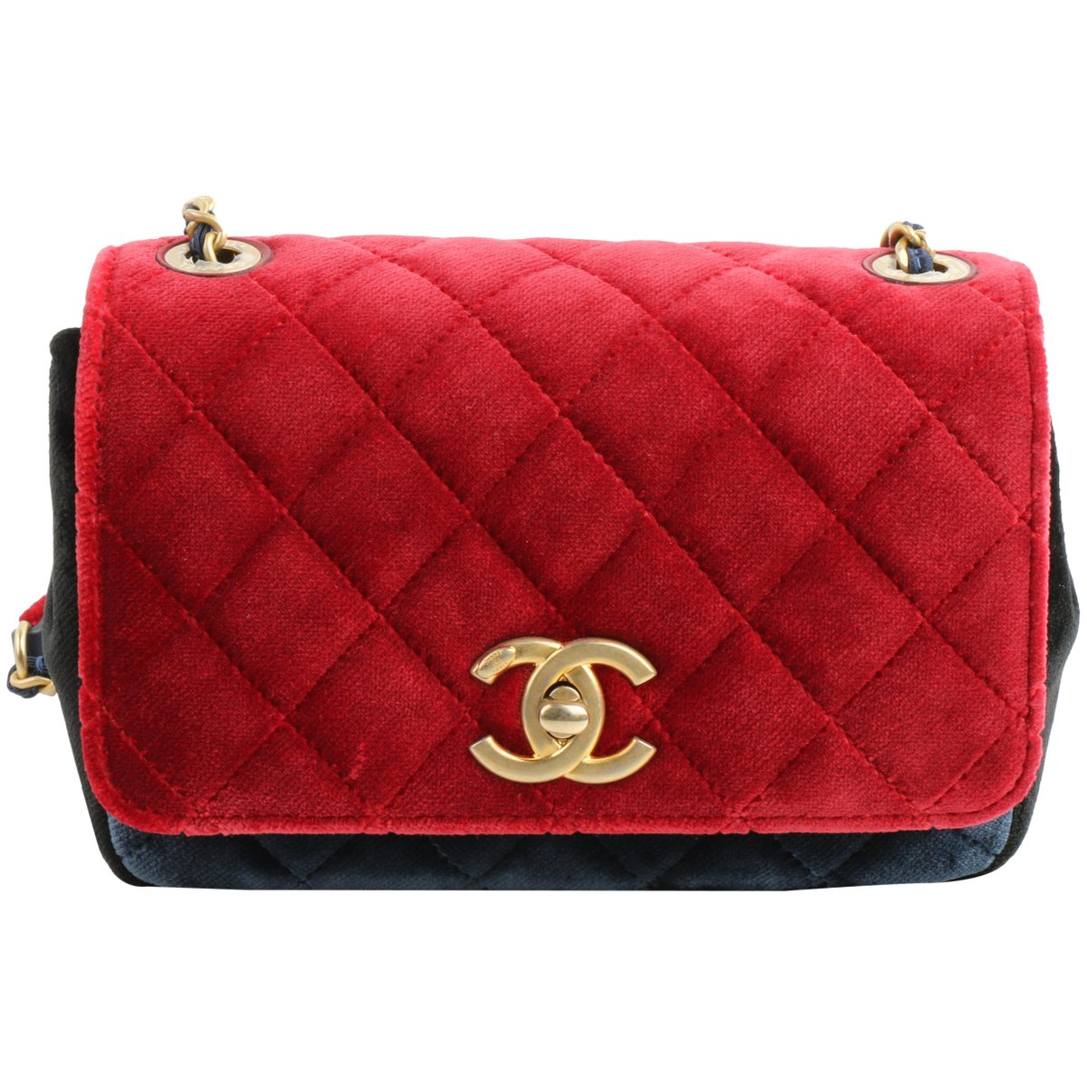 Chanel 19 velvet handbag