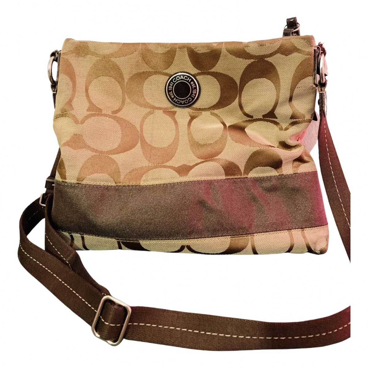 Canvas Courier Crossbody cloth handbag