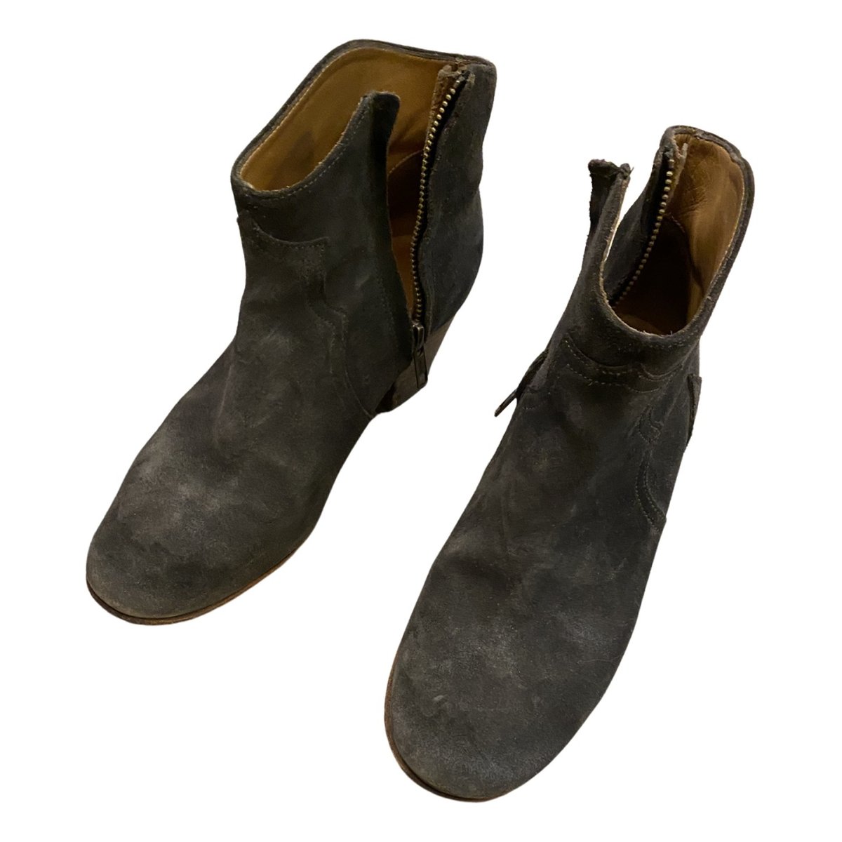 Dicker velvet biker boots