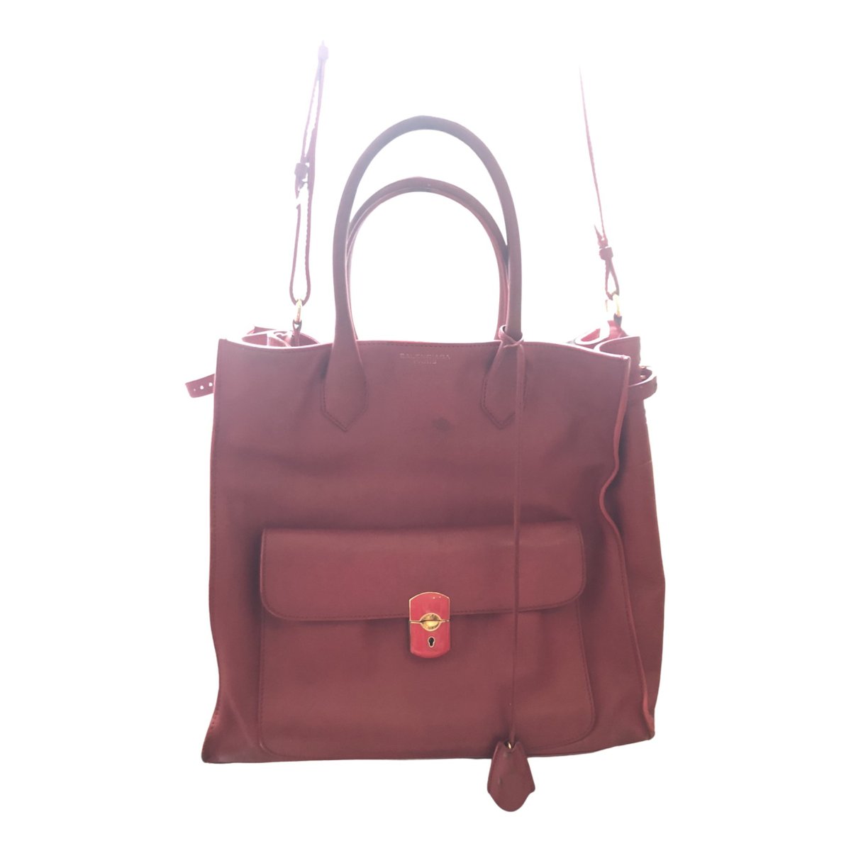 Padlock leather crossbody bag