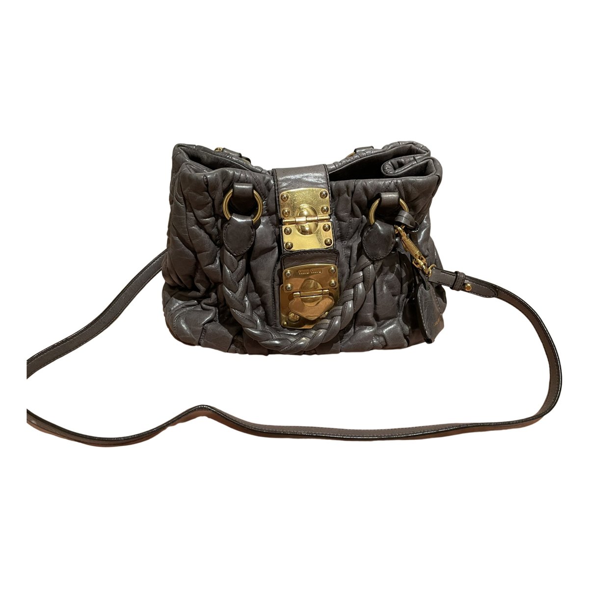 Coffer leather handbag